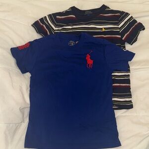 Polo by Ralph Lauren Kids Blue and Black Striped Tees